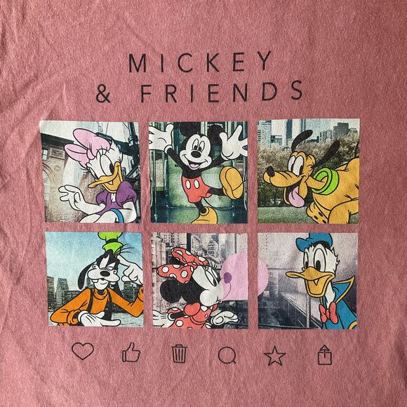Disney Mickey & Friends Women Short Sleeve Tank top size S p, Dusty Pink - Picture 6 of 7